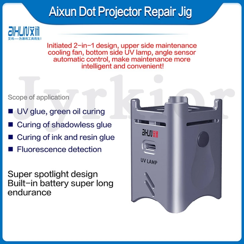 

AiXun UV Mobile Service Repair Curing Lamp For BGA Motherboard LCD Green Oil Curing Lamp UV Glue Optical Glue Curing Tools