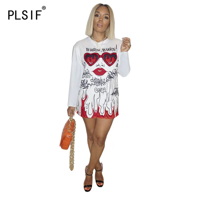 Белое Облегающее мини-платье с круглым вырезом и длинным рукавом модное женское