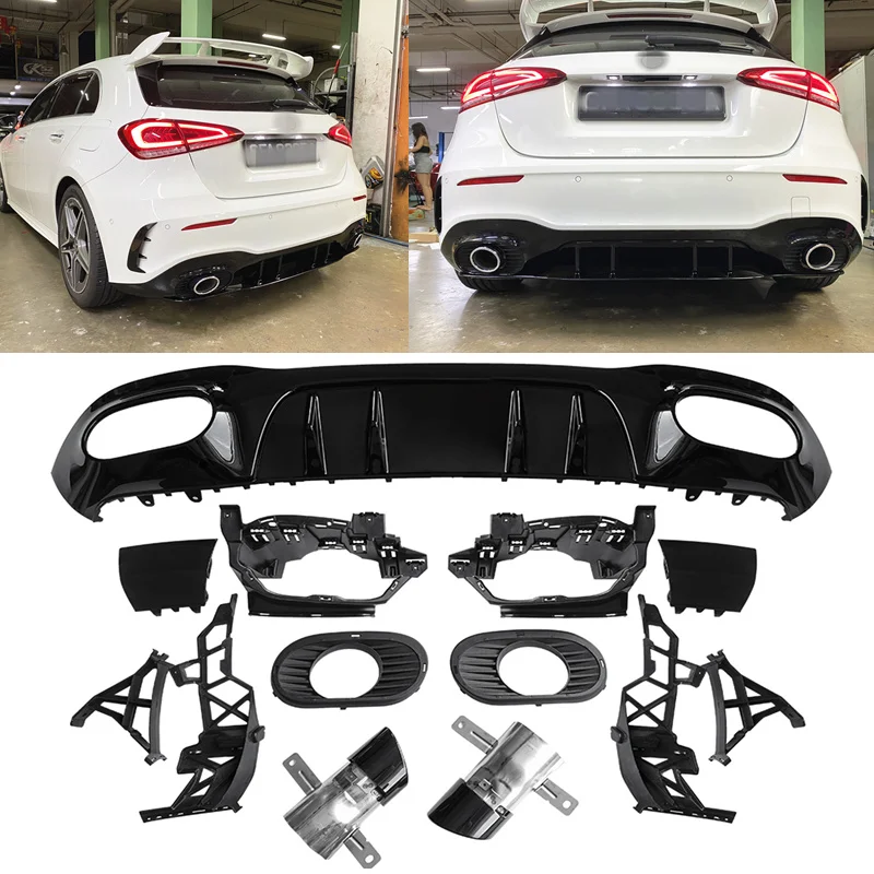 Сплиттер выхлопных газов для Mercedes Benz W177 A35 AMG A200 A180 A220 A250 2019-2020 + | Автомобили и