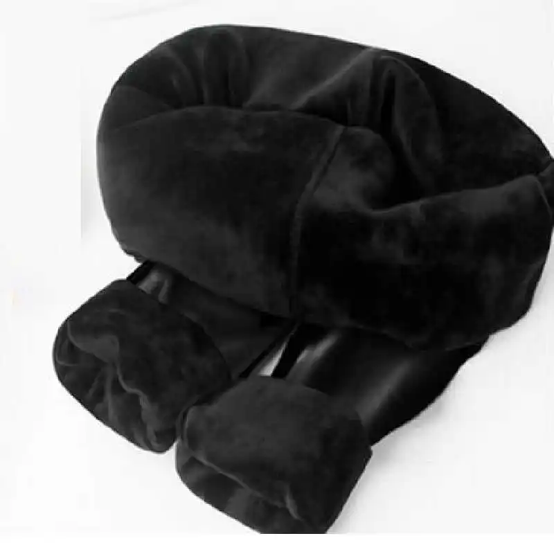 

Plus Velvet Thick Leather Pants Winter Warm Women Leggings High Waist Bright Black Skinny Leggings Brand Feet Pants