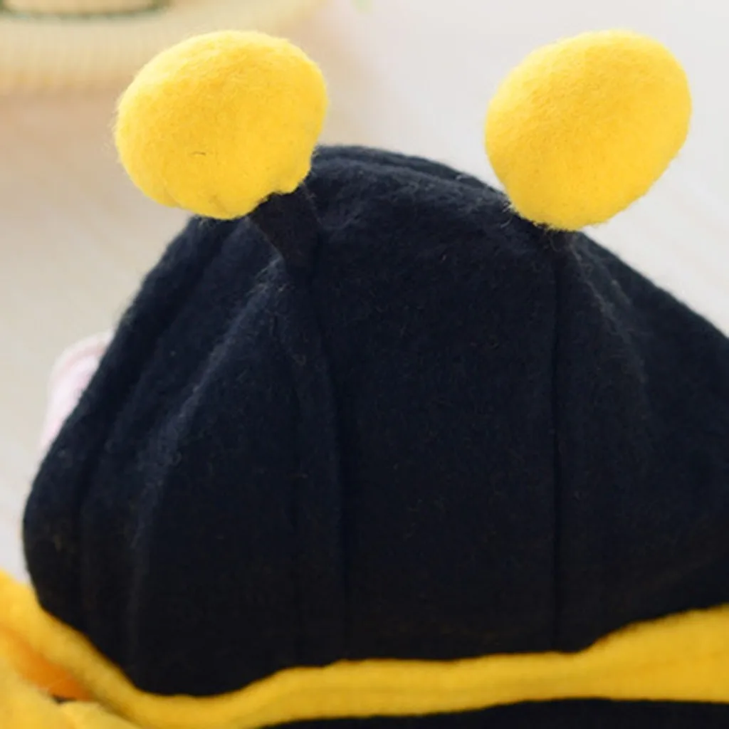 Для домашних любимцев собак Зимний пчелиный принт с капюшоном одежда для длинный