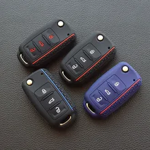 For Volkswagen Bora POLO GOLF Passat Car Key New Silicone Cover Case Shell 3 Button Remote Key protector Car Key Styling