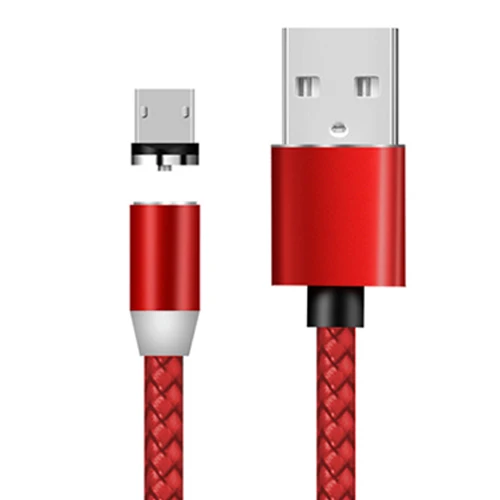 Магнитный USB кабель PUJIMAX 3 в 1 для iPhone Xs 8 и usb type-C и Micro USB нейлоновая оплетка для samsung Xiaomi huawei USB C - Цвет: Red for Micro
