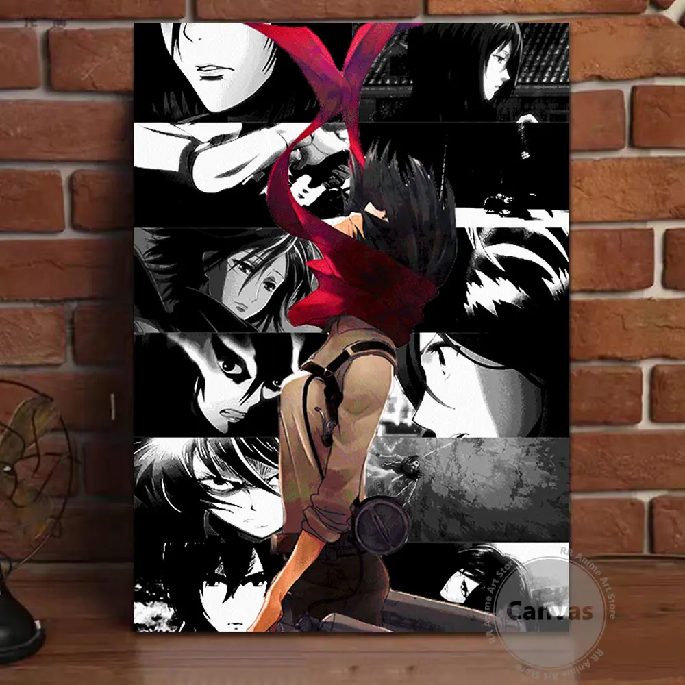 

Canvas Anime Mikasa Attack on Titan Pictures Home Decoration Paintings Poster HD Prints Wall Art Modular Living Room
