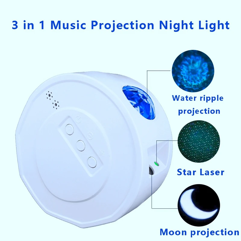 

Star Sky Projector USB 6 Colors 360 Degree Rotation Ocean Waving Lamp for Kids Room Galaxy Night Light