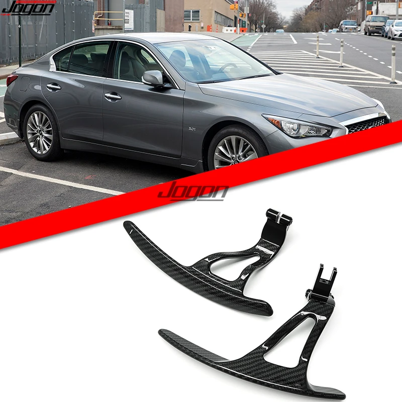 

Replace Steering Wheel Shifter Paddle For INFINITI G35 G37 Q50 Q60 Q60S Carbon Fiber Gear Paddle Extension Shifter