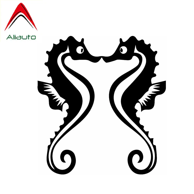 Забавная Автомобильная наклейка Aliauto морские лошади поцелуи виниловая