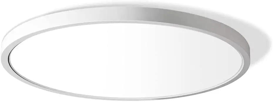 

LED Flush Mount Ceiling Light Fixture, 5000K Daylight White, 3200LM, 12 Inch 24W, Flat Modern Round Lighting Fixture