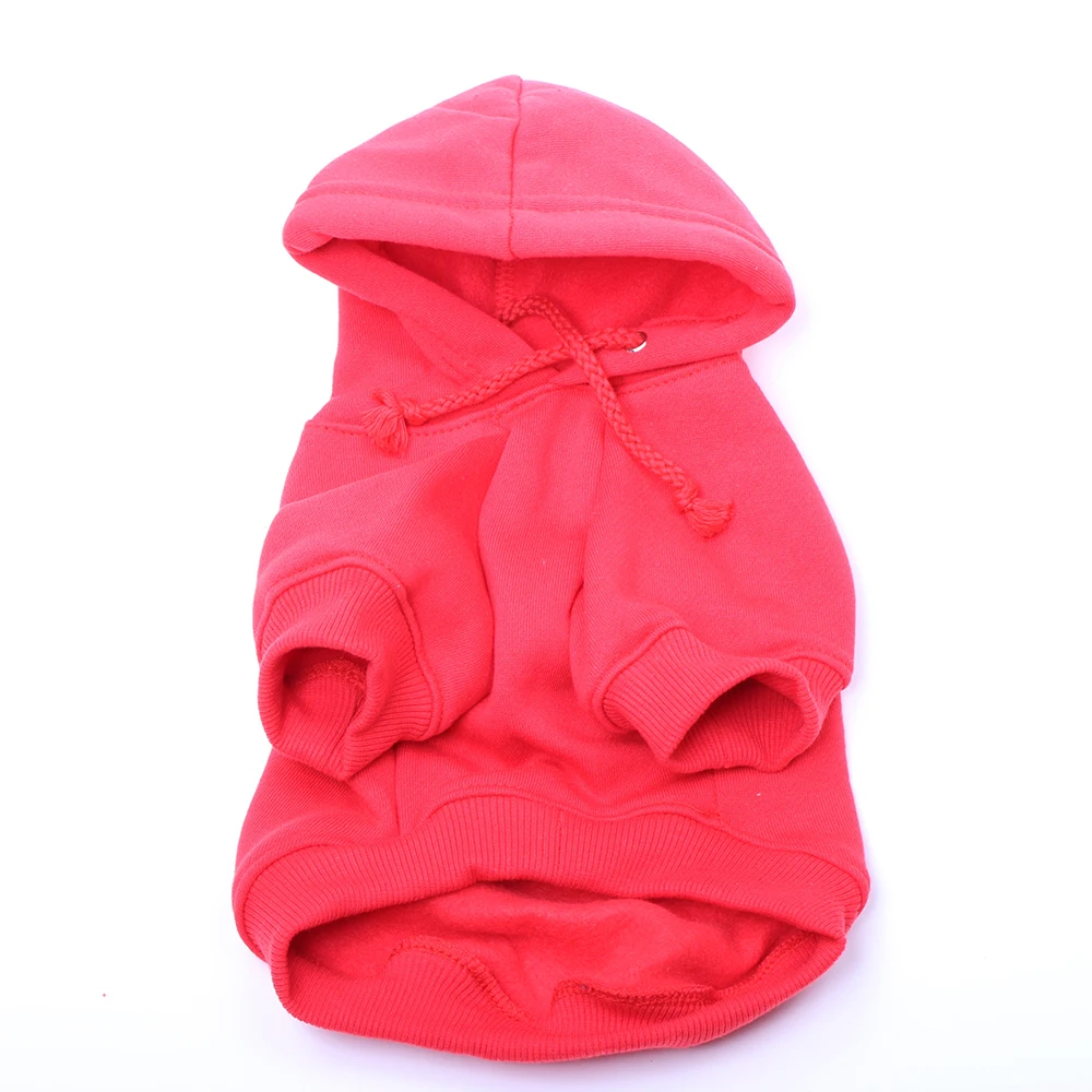 Однотонный свитер с капюшоном для собак, кошек, домашних животных, футболка со щенком, пальто для собак, кошек, маленьких и средних размеров, 6 цветов, 7 размеров