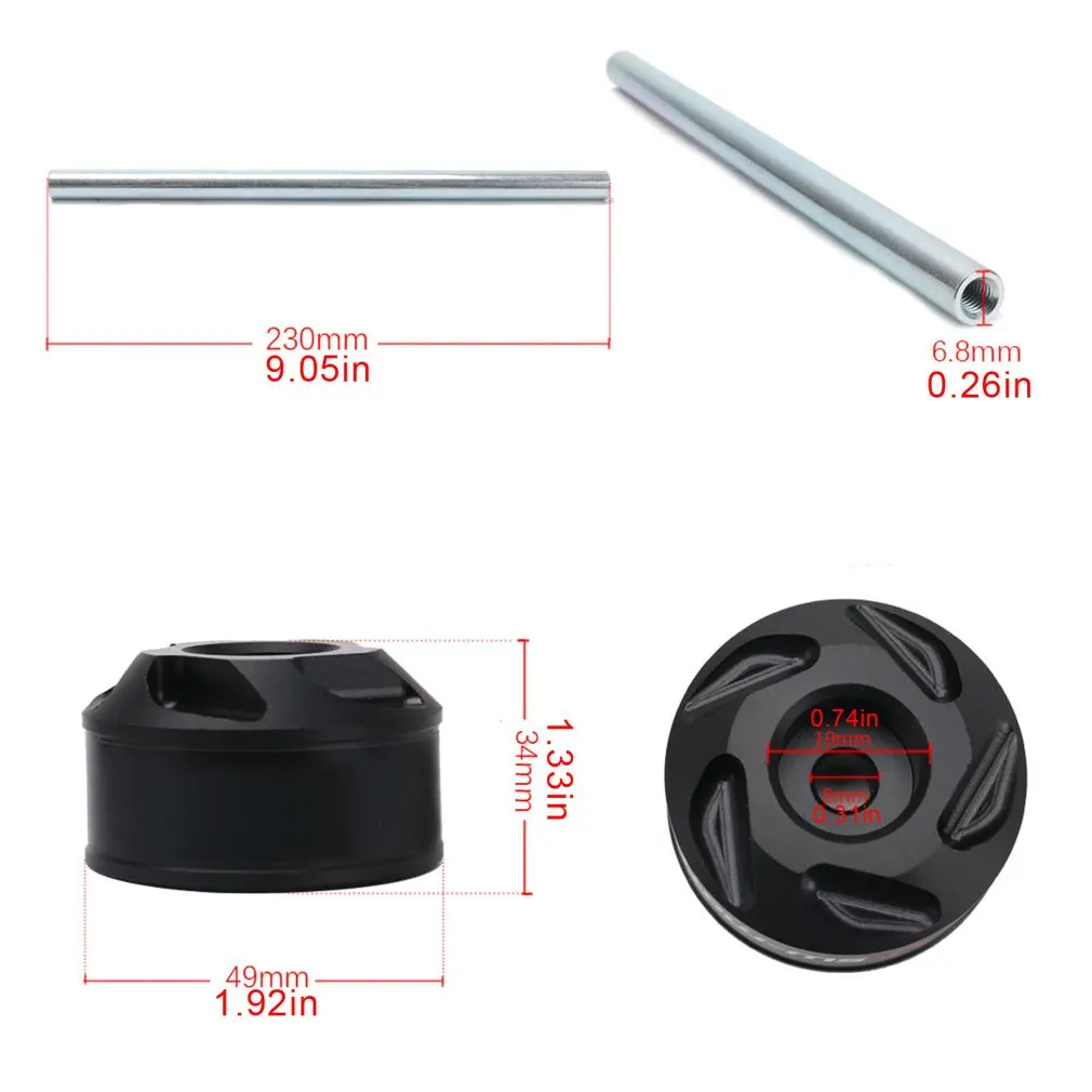 

2pcs/set Motorcycle Modification Part CNC Anti-drop Ball Protection Rod Front Axle Slider Meticulous Replacement Part