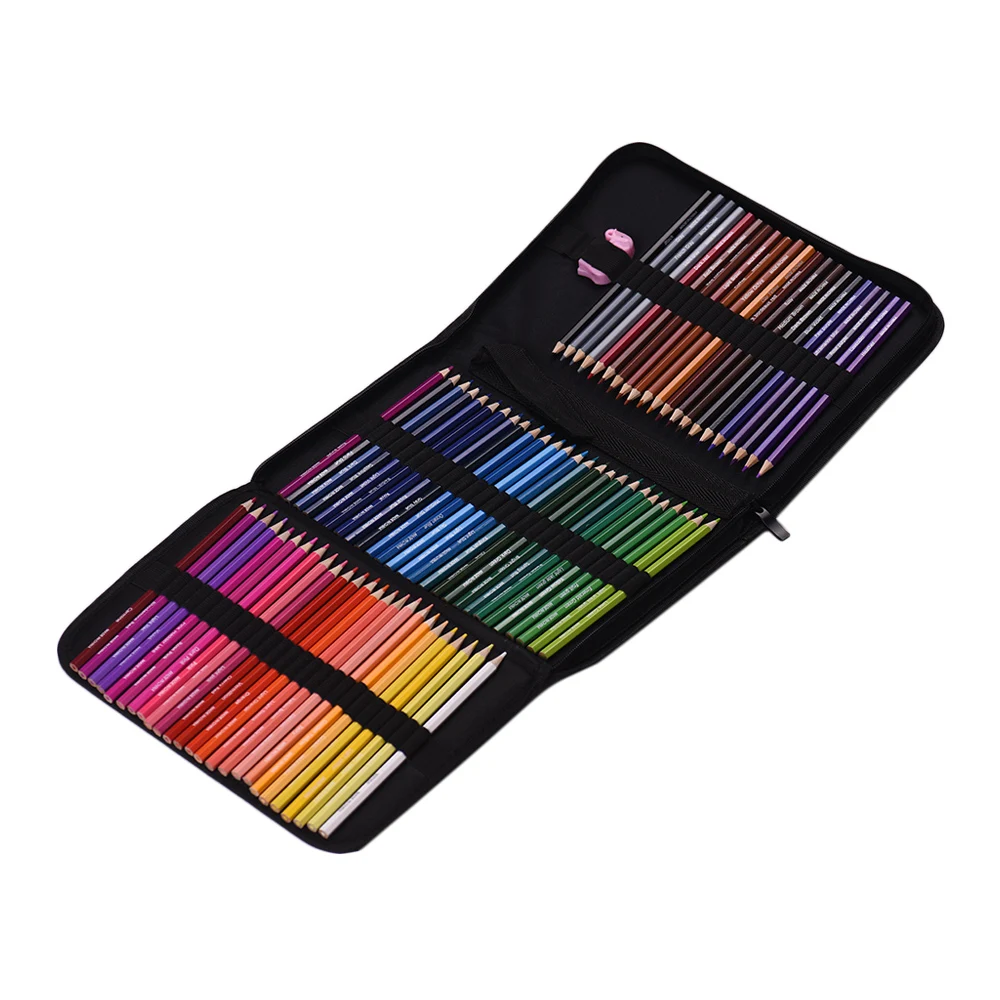 Профессиональный набор цветных карандашей в течение 3 Слои на молнии для
