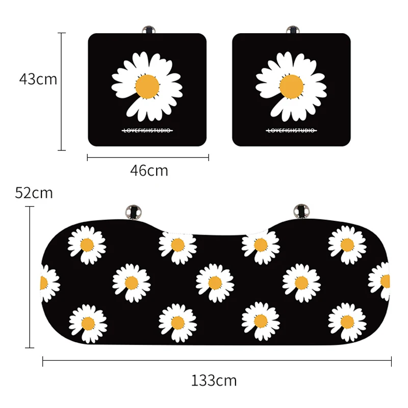 Летние чехлы на автомобильные сиденья с цветочным рисунком универсальные