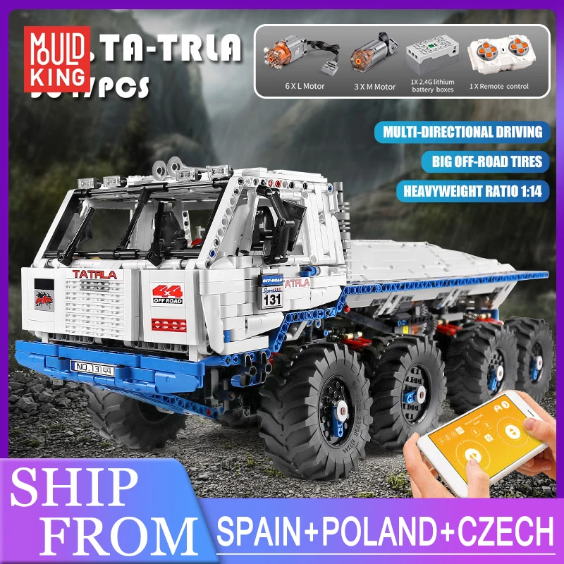

MOULD KING 13144 Technology Car The MOC-27092 Tatra T813 8x8 PROFA Motorized Car Model Building Block Brick Kids Christmas Toys