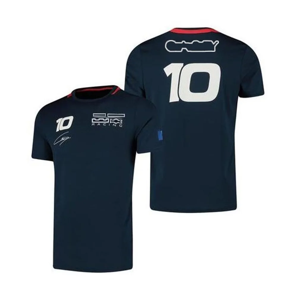

F1 Season Short-sleeved T-shirt Team Racing Suit Formula One Fans Half-sleeved Top with The Same Custom