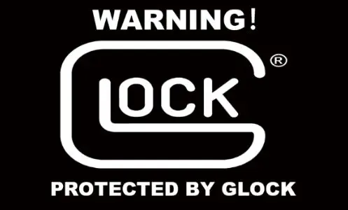  90*150cm Black Glock Flag Firearms Warning Protected