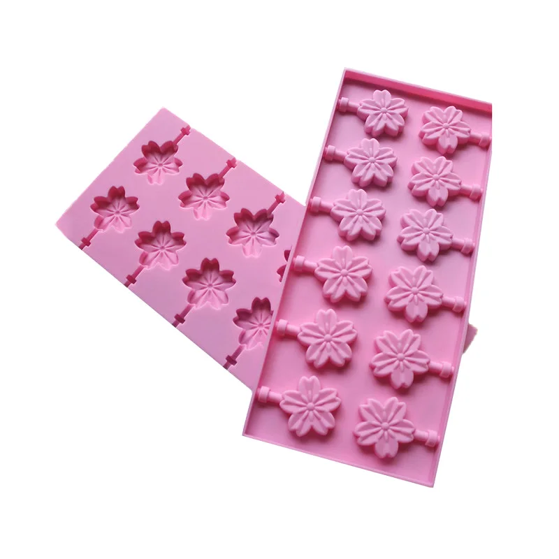 12 отверстий круглый цветок силиконовая форма для леденцов палочки сумки