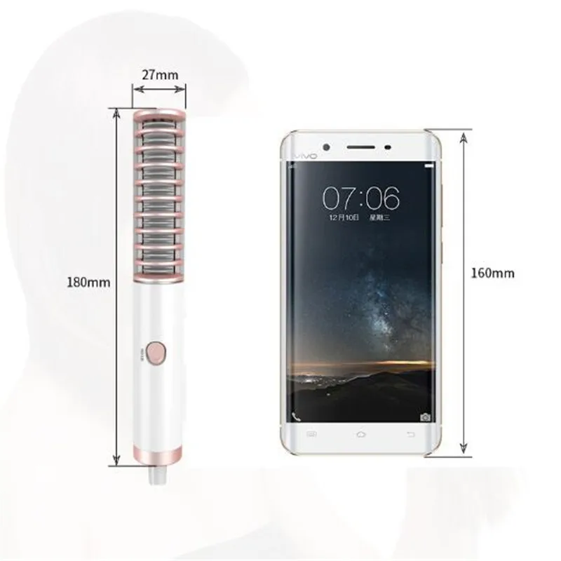 LisaPro 2019 Новое поступление мини-выпрямитель для волос щетка бороды плоский утюжок