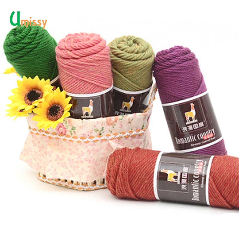 5 шт. вязальные нитки Красочные Толстая Пряжа для Вязания Детские Вязание Работы