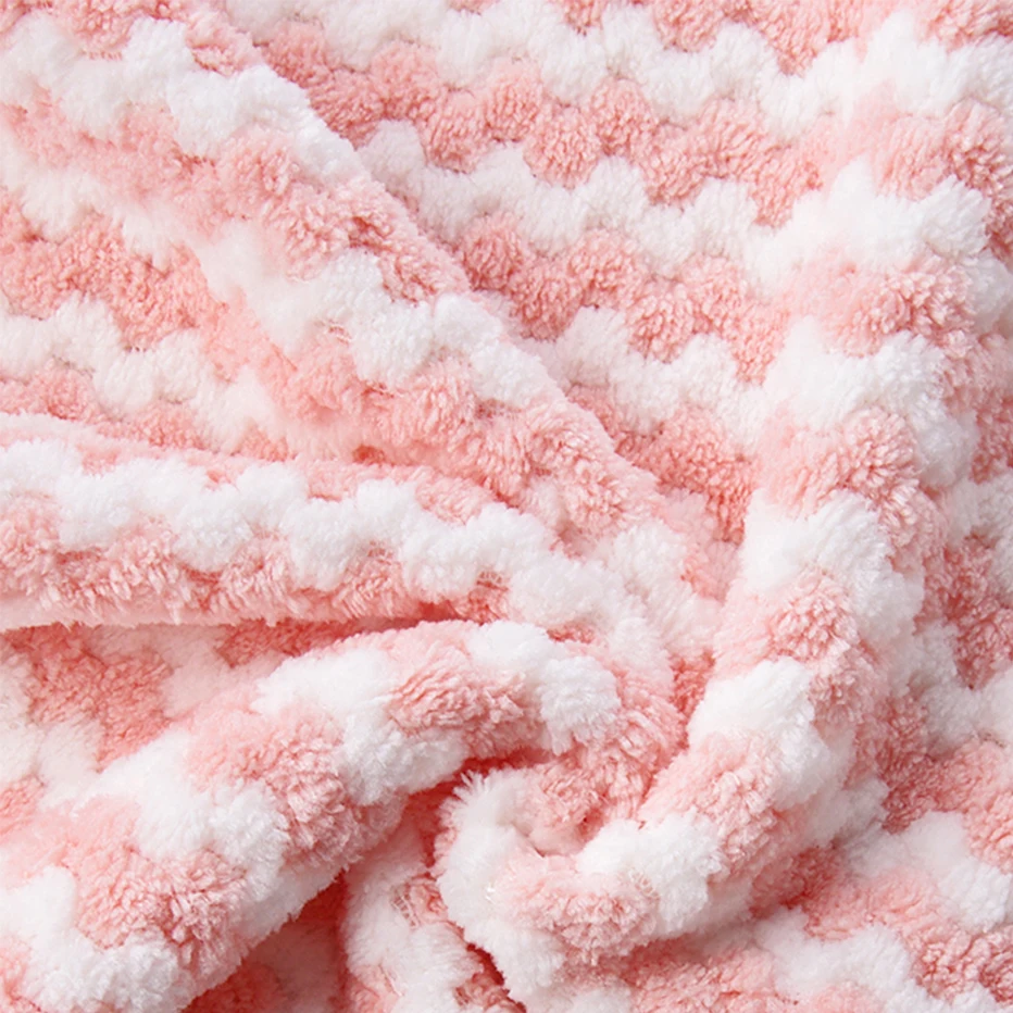 Полотенце в полоску для мытья посуды из кораллового флиса хорошо впитывающие