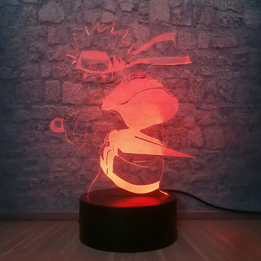 Прохладный героя аниме Наруто Узумаки персонажа светодиодный Ночной светильник