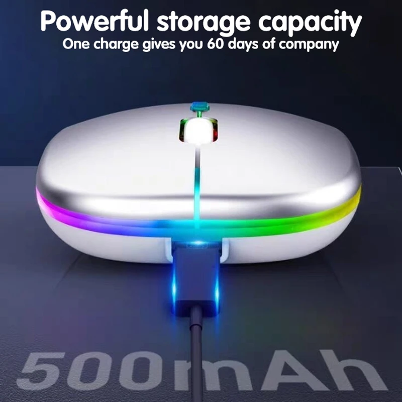 

Bluetooth Mouse Bluetooth Dual-Mode Mouse Wireless Rechargeable Mute Mouse for Phones Notebook Tablets