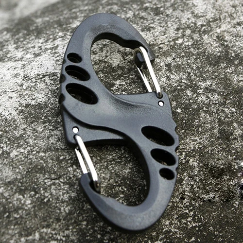 5 шт. портативный уличный альпинистский крючок S образный карабин двойная пряжка