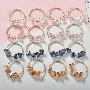 Весенне-летняя медная позолоченная Подвеска из настоящего золота 18 карат с круглой треугольной хрустальной подвеской сделай сам серьги-клипсы аксессуары для ушей 4 шт.