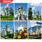Алмазная живопись 5d сделай сам HUACAN, квадратнаякруглая Алмазная вышивка, пейзаж, мозаика, картины для домашнего декора