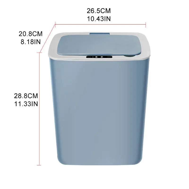 

Intelligent Automatic Induction Electric Rubbish Trash Can Smart Rechargeable Type Waste Bins Garbage Storage Basket Home Office