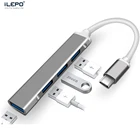USB-концентратор ILEPO 4 в 1 для Lenovo Xiaomi Macbook Pro 13 15 Air Pro, компьютерные аксессуары для ПК, USB Type-C мульти-разветвитель, адаптер OTG