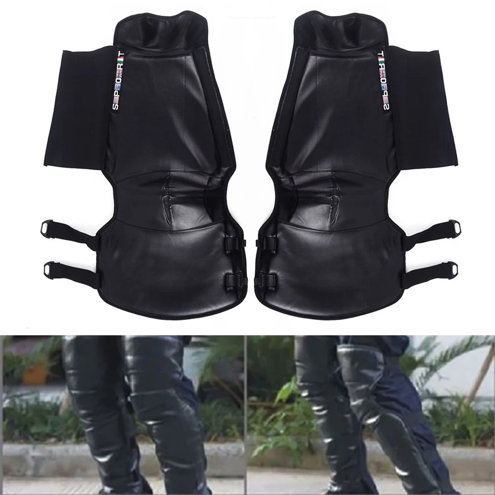 Черные леггинсы для мотогонок унисекс теплые гетры защита лыжных гонок AU |