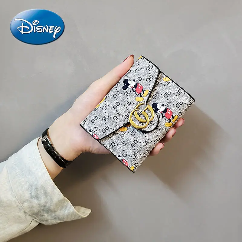 Disney Cartoon Mickey Mouse Wallet Short Cut Cute Small Coin Purse Lady Card Bag | Спорт и развлечения