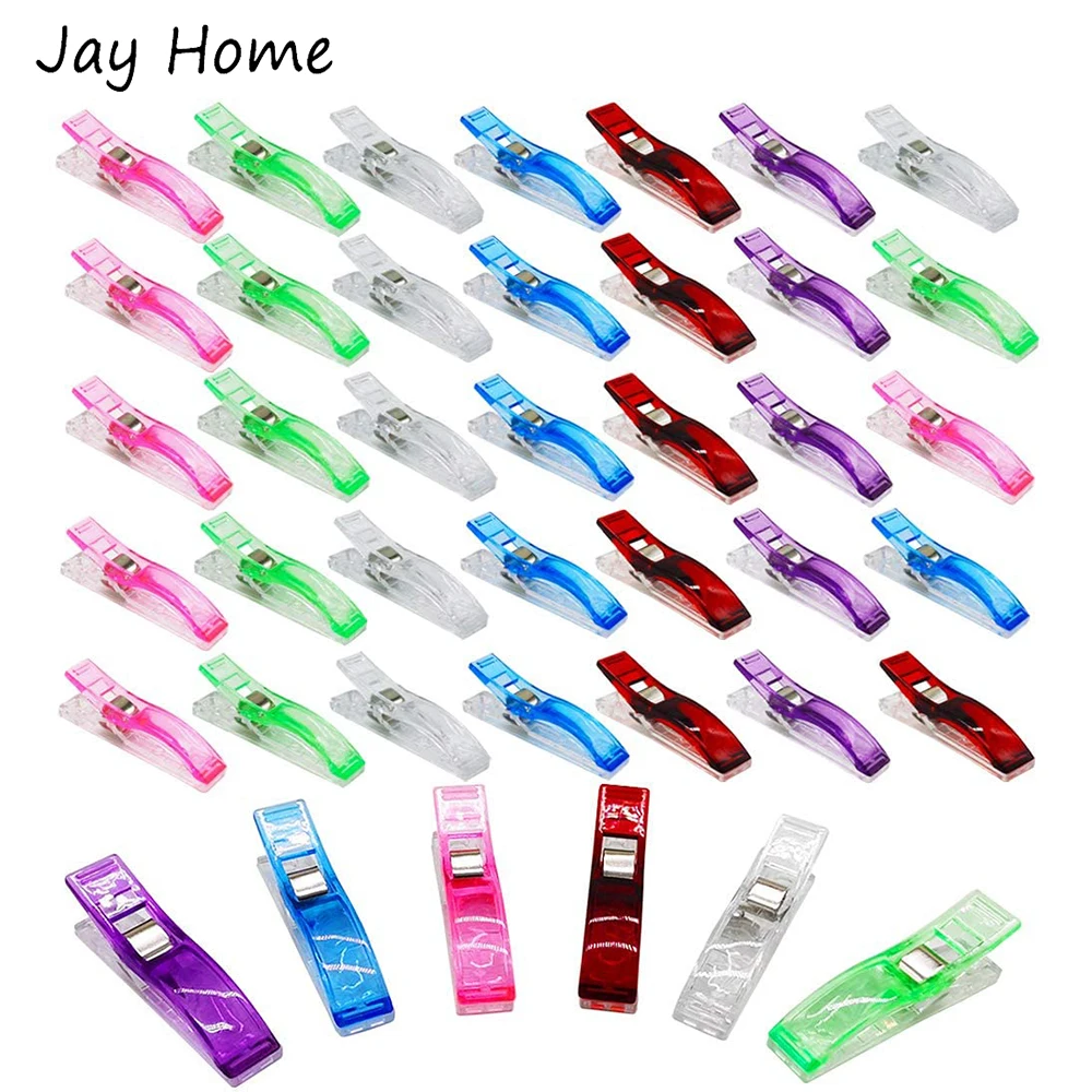 

20Pcs Multipurpose Large Sewing Clips Plastic DIY Craft Fabric Clamps Colorful Wonder Clips for Quilting Knitting Hemming Clips