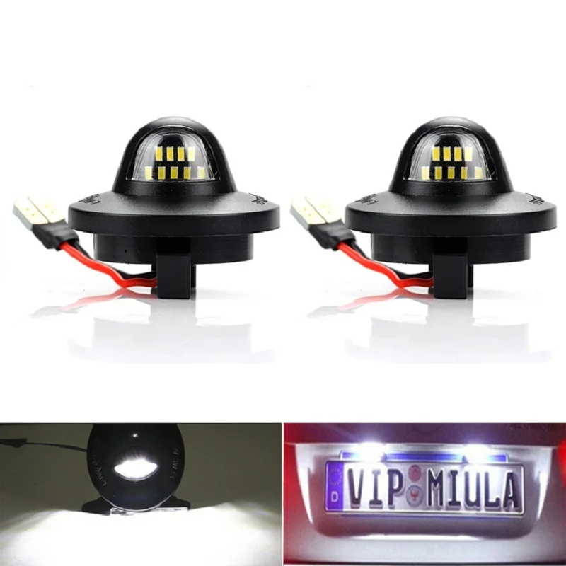 Okeen 2pcs LED Car License Plate Light For Ford 2004-2014 F150 F250 F350 Auto Tail Reverse Backup Rear Lamp
