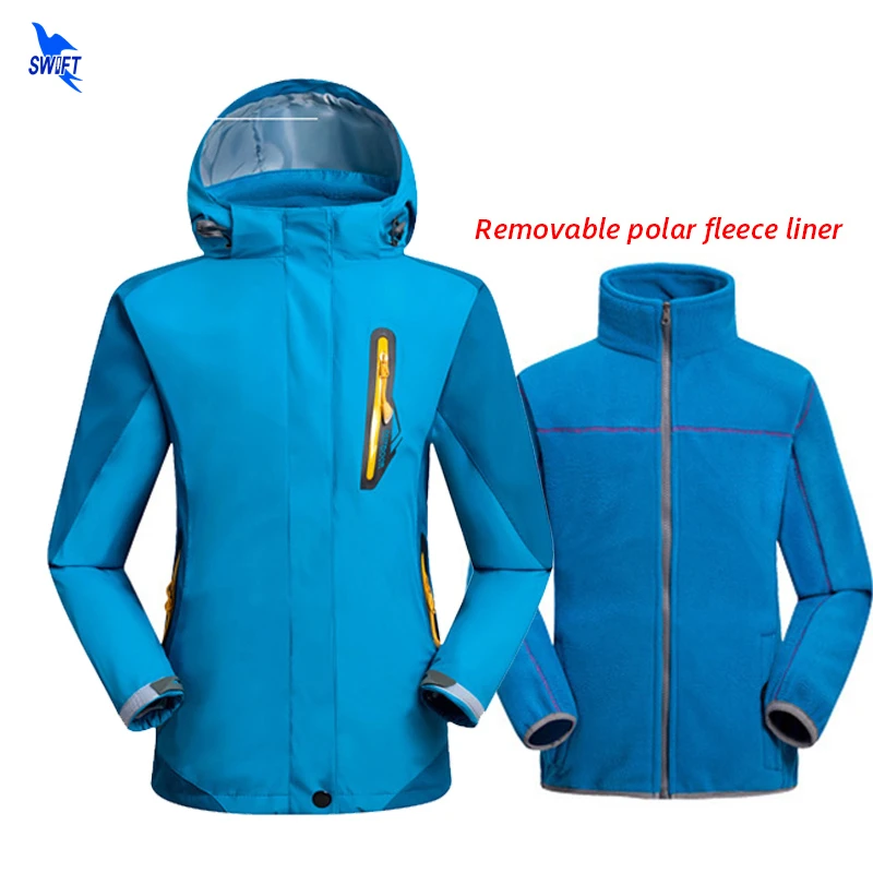 Детская водонепроницаемая куртка на флисе со съемной подкладкой|Походные