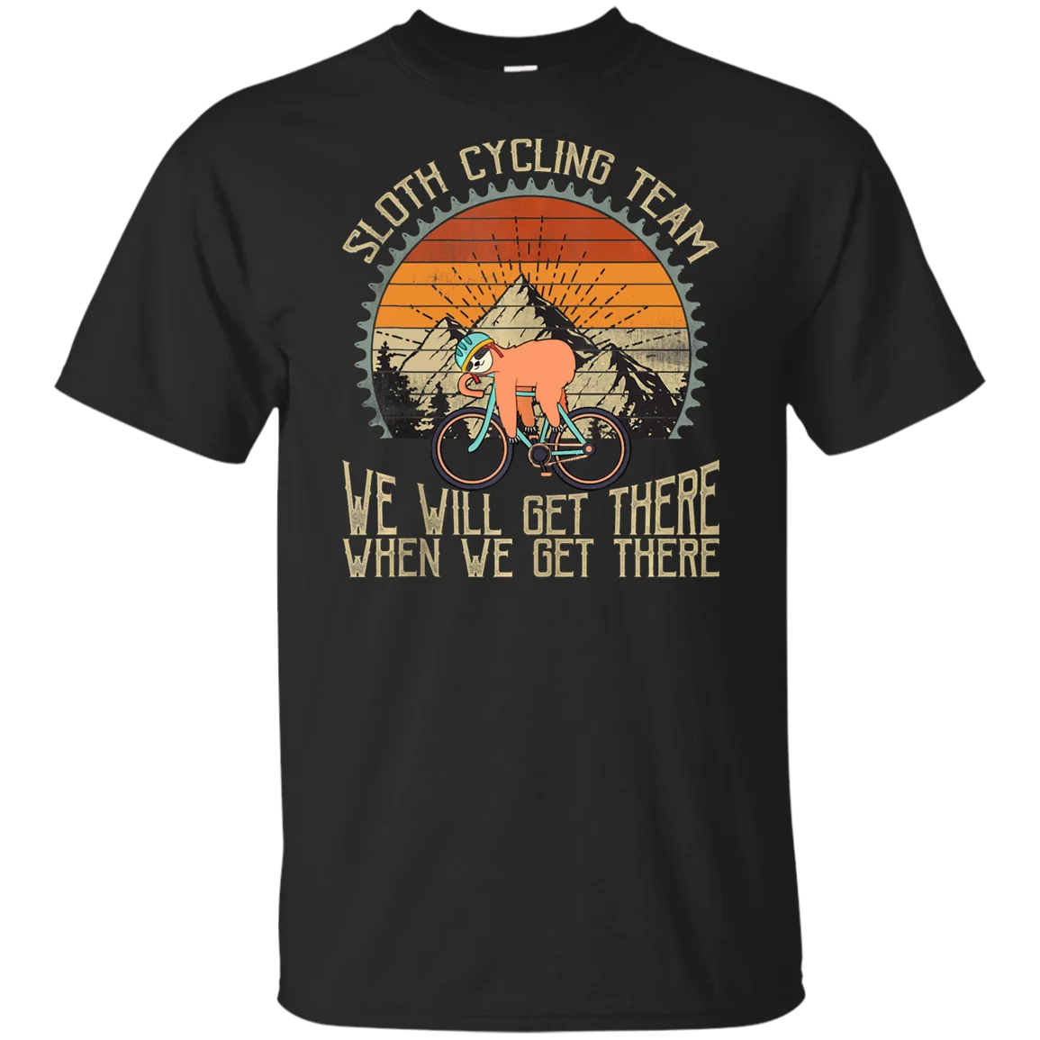 Ленивец езды на велосипеде мы хорошо добираемся туда когда футболка|Мужские