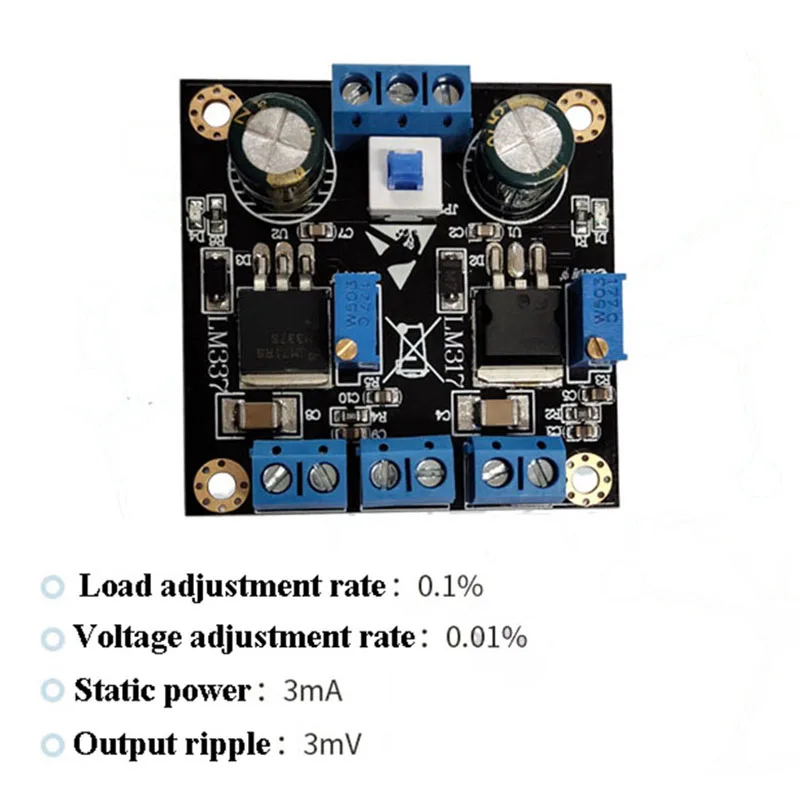 LM317 LM337 линейный Регулируемый Положительный Отрицательный двойной модуль