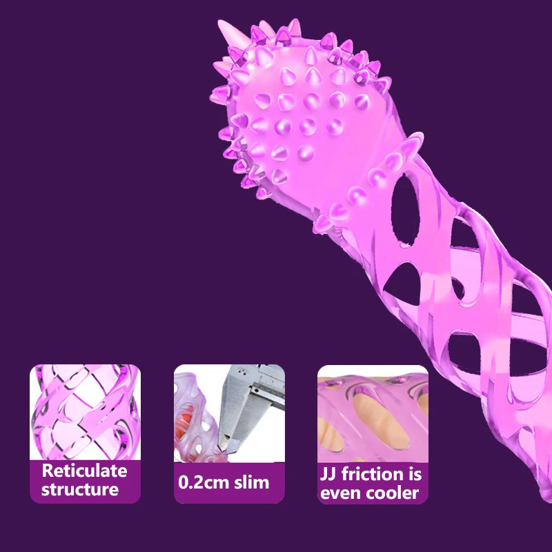 Penis Enlargement Crystal Delay Action Set Sleeve Male Sex Ejaculation Belt Mace Condom Products Passion For Men | Красота и здоровье