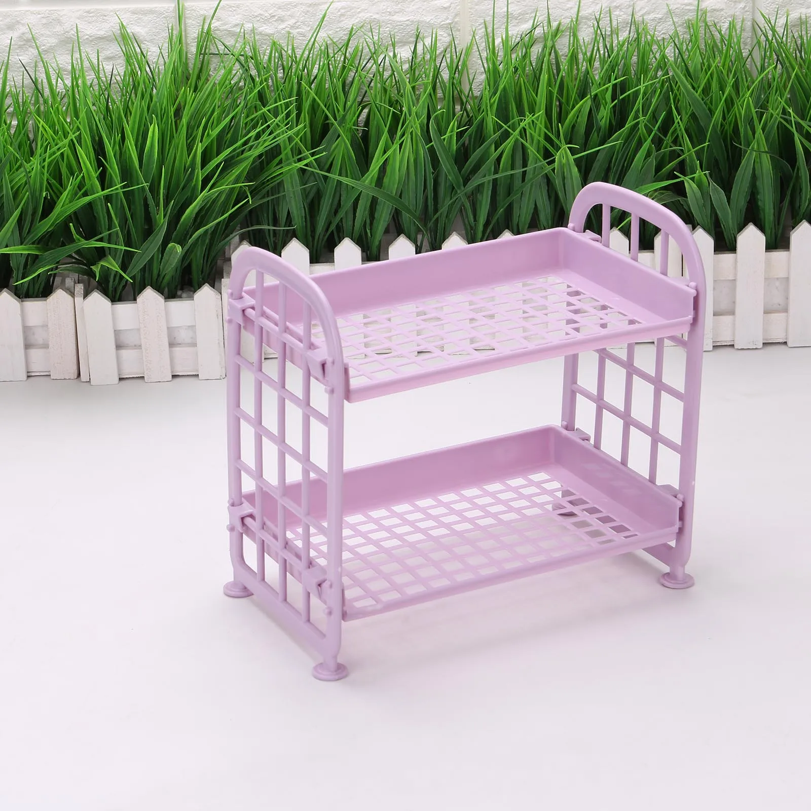

Double Layer Hollow Shelf Plastic Cosmetics Desktop Finishing Bathroom Accessories Organizer Storage Rack 2 Tier Shelf Holder
