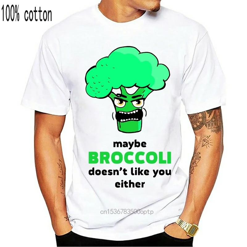 

MenMaybe Broccoli DoesnLike You Either Funny Vegan T-Shirt