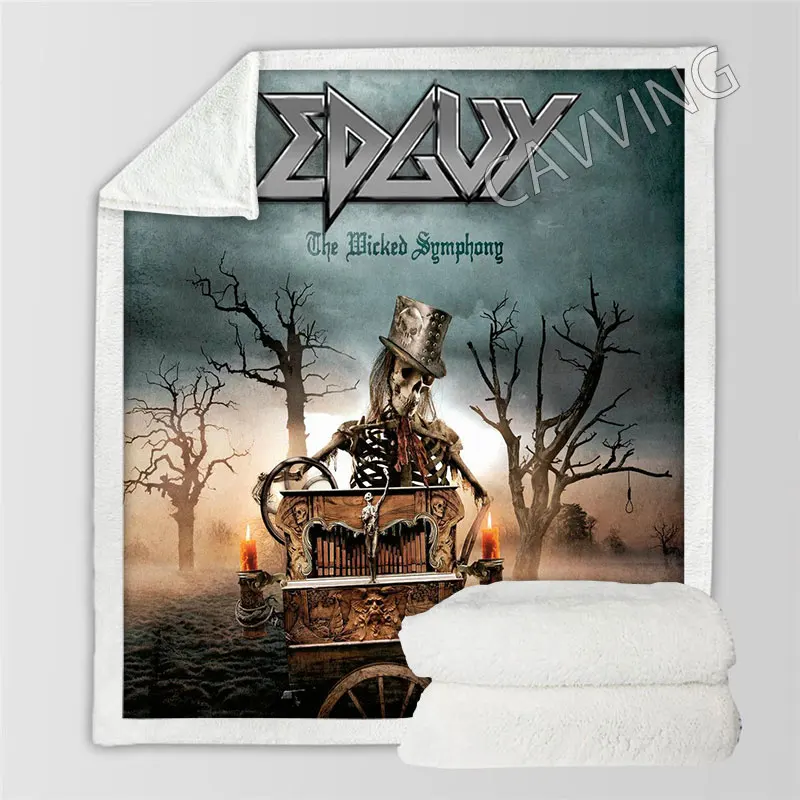 Edguy Rock 3D одеяло с принтом Sherpa прямоугольное текстильное Флисовое пригодный для