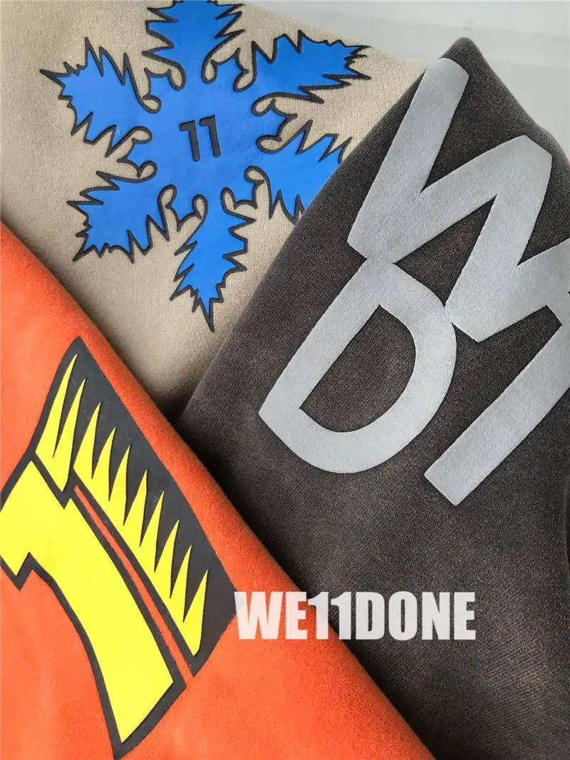 

Oversize Foam Printing We11done Sweatshirts Men Women 1:1 High-quality Crewneck Welldone Hoodie