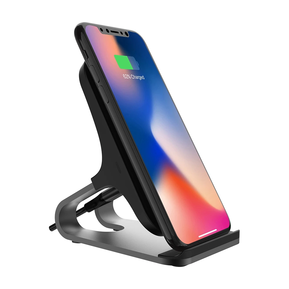 KISSCASE Qi Беспроводное зарядное устройство для iPhone XS XR X 7 8 Plus док-станция 10 Вт Быстрый держатель беспроводного зарядного устройства для samsung Galaxy S9 S8 Note 9 8