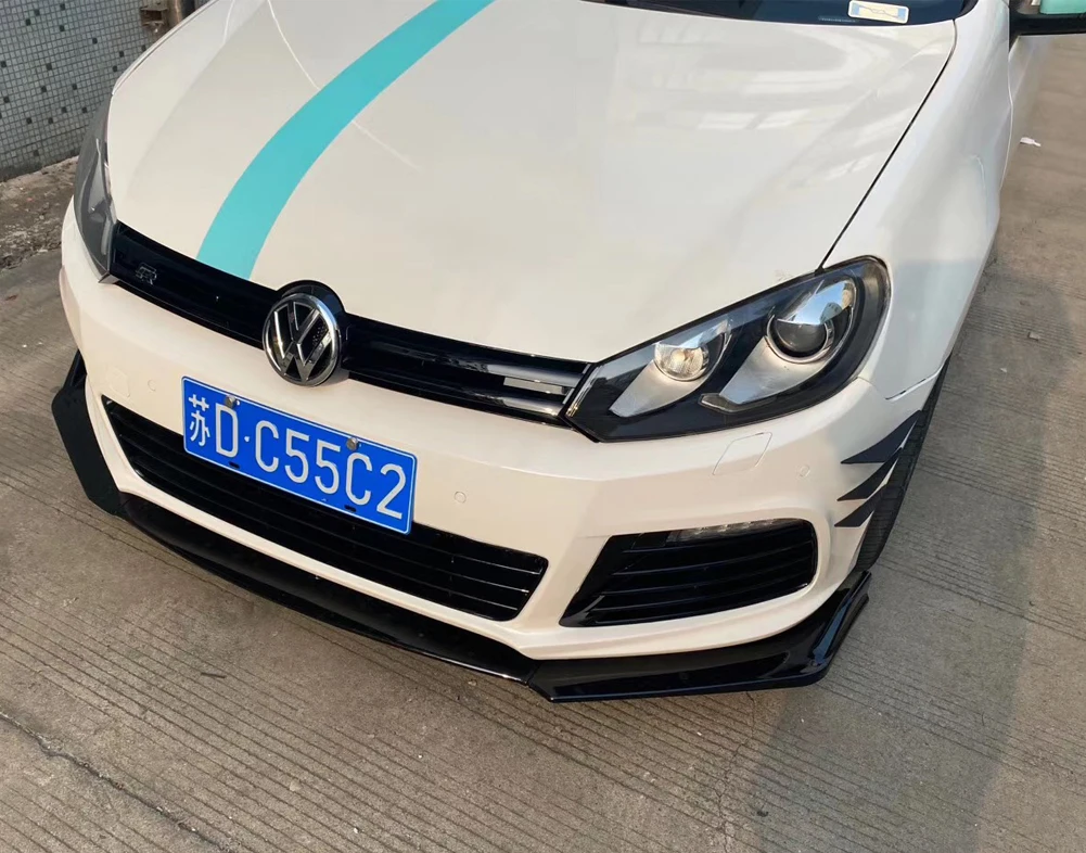 ABS черный передний бампер спойлер для подбородка разветвители откидные фартуки