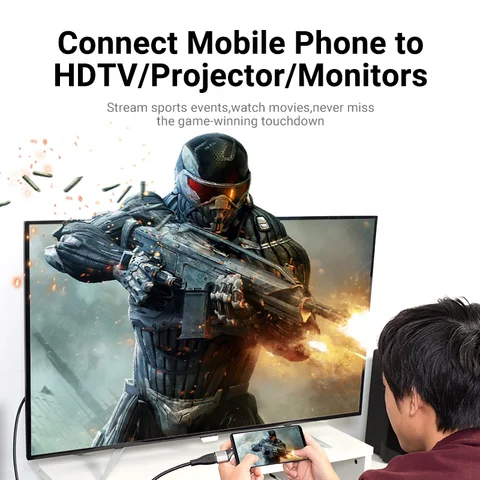 Конвертер USB-C на HDMI 2.0 Vention 4K