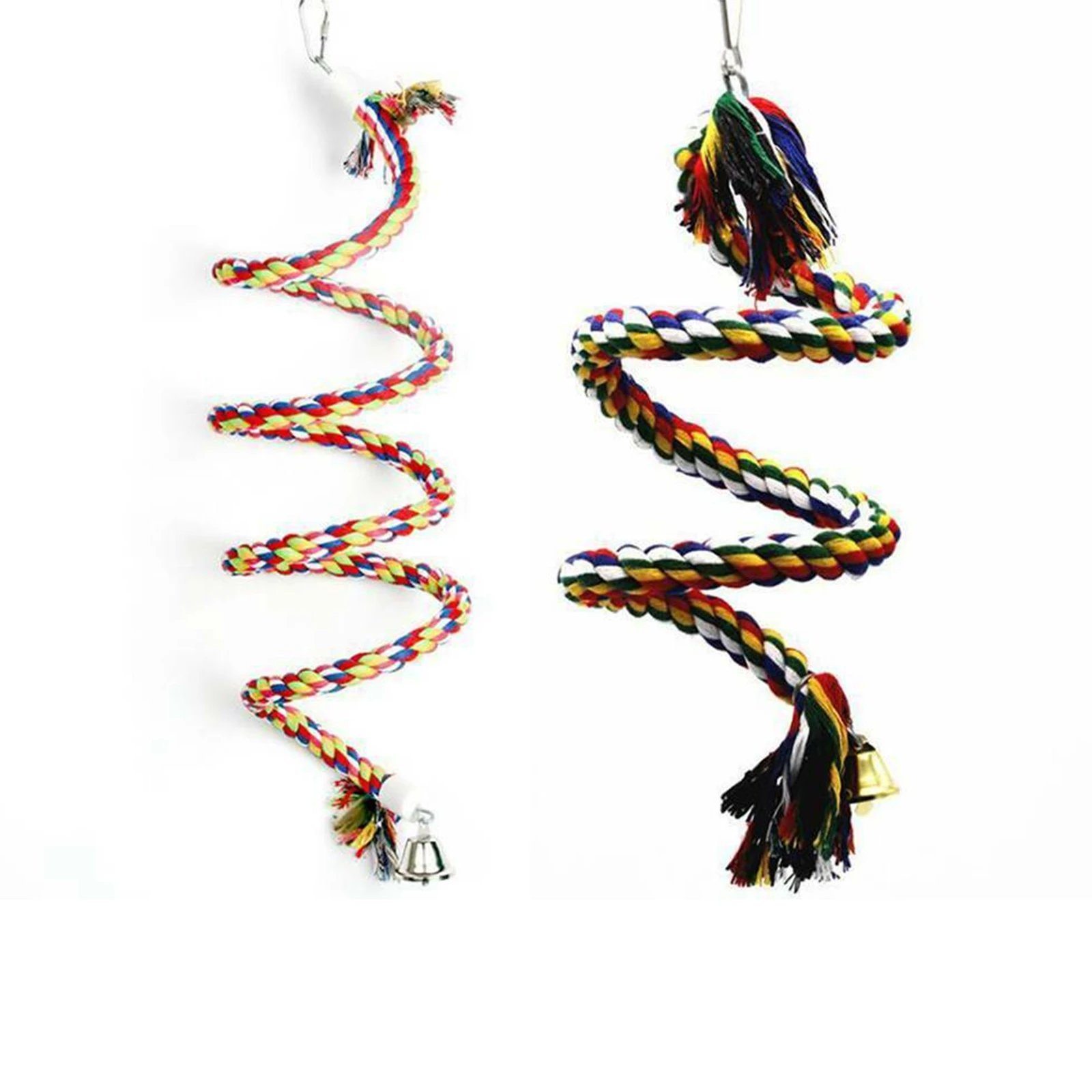 Жевательная игрушка для птиц попугаев большая хлопковая треугольная клетка