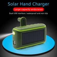 60008000mah multi function solar power bank hand crank dynamo powered universal double usb outdoors portable charger poverbank