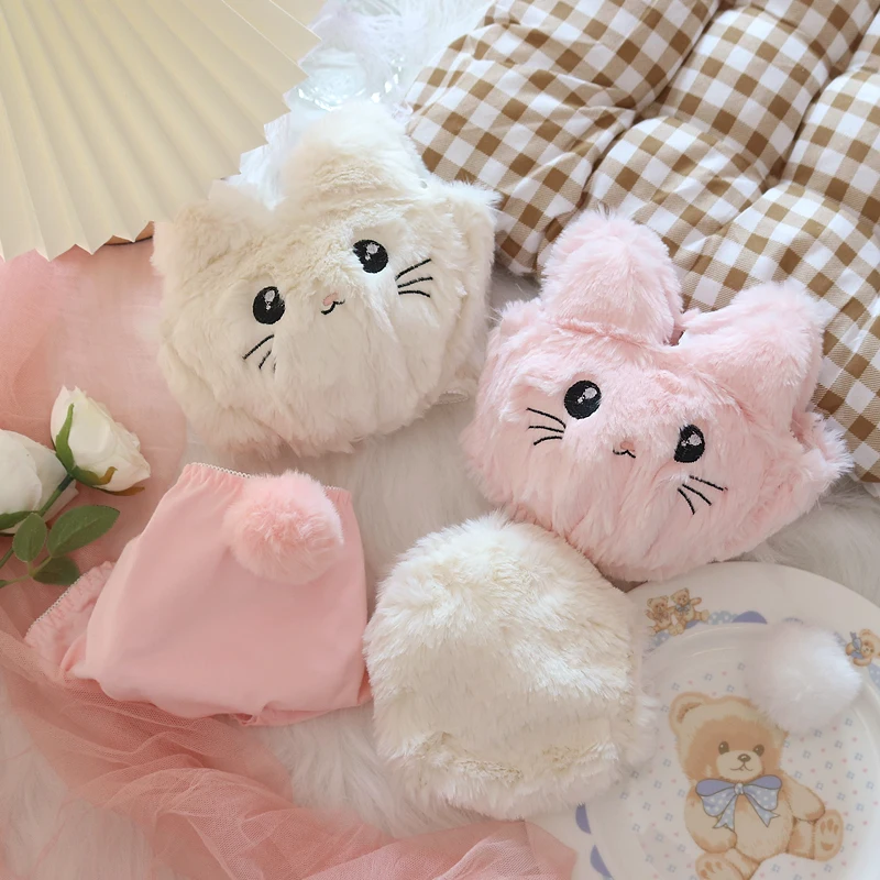 

Sweet Plush Sexy Bra and Panty Sets Womens Underwear Suit Cartoon Animie Cute Japanese Erotic Kawaii Intimate Lingerie