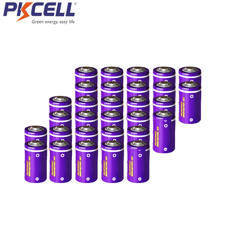 

30PCS PKCELL ER14250M 1/2 AA battery 3.6v 750mAH High Power lithium batteries replace ER14250 for military electronics