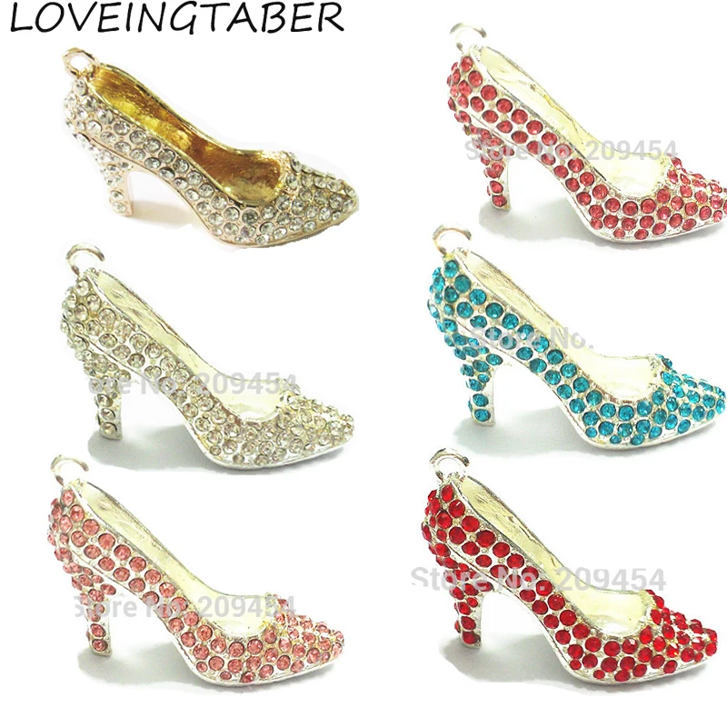 (Выбор цвета сначала) 43 мм * 26 10 шт./лот Золушка Принцесса сверкающие тапочки обувь